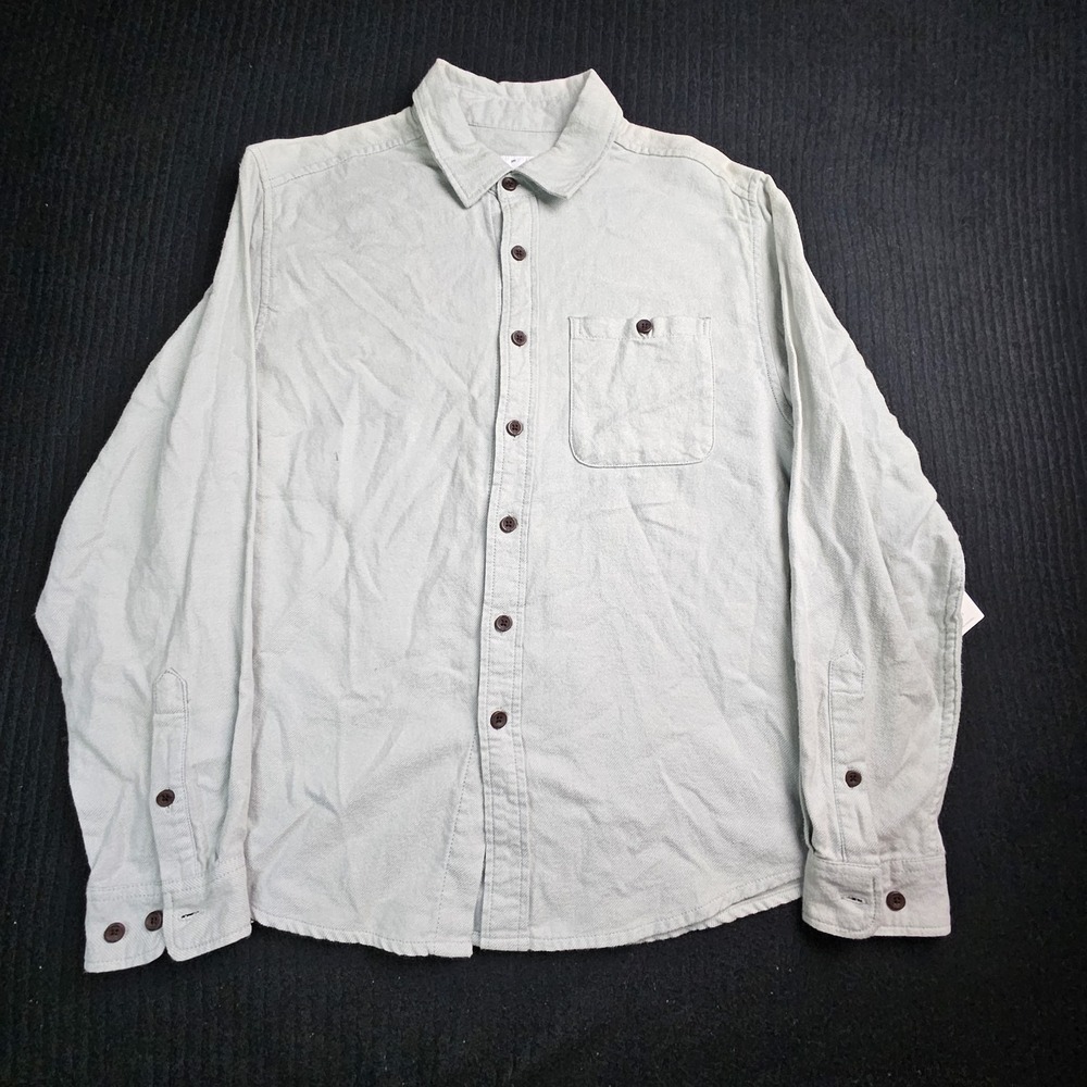 Katin Twiller Flannel Shirt Men's Small Gray Sage Green Button Up Cotton NEW...